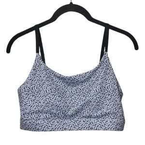 NWT All Fenix Sports Bra Large Powder Cheetah Blue Australian Pilates Wear Yoga
